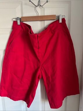 Westport Bright Red Women's Flat-Front Shorts